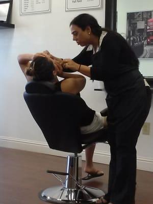 Meena threading brows