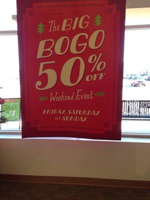 Bogo event through today.