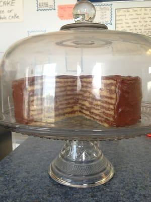 This picture is from the Bayside Restaurant but shows the Smith Island cake! Yum!