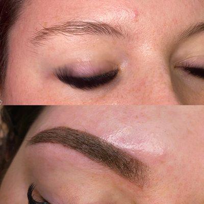 Brow tattoo permanent makeup ombré brows