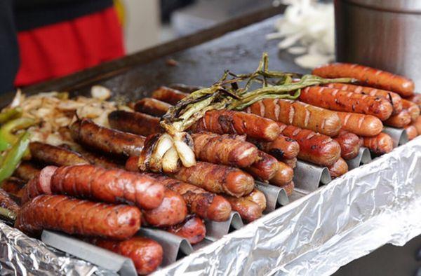 Bacon wrapped hotdogs