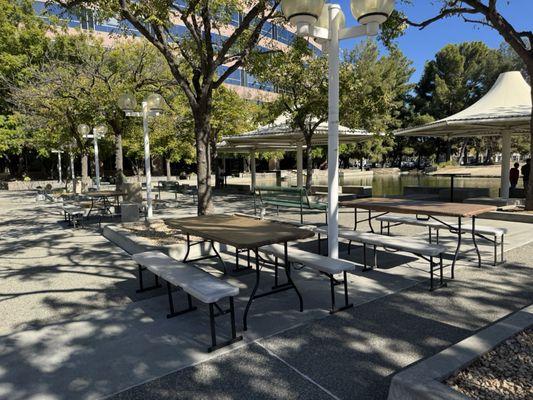 Pop-up seating area.