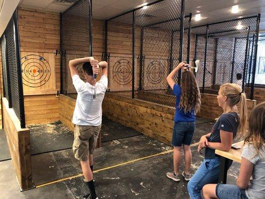 The whole family can enjoy our axe throwing games!