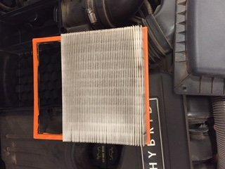 I checked the air filter that I installed 21,000 miles ago. It's used but Camelback claimed it needed to be replaced without seeing it