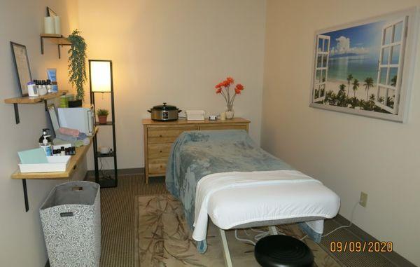 Experience zen in the tranquil massage room