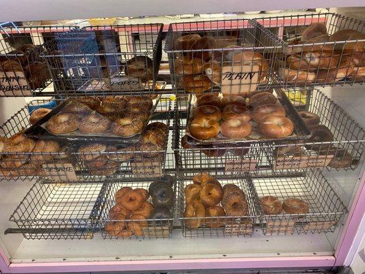 Bagel selection at 7am