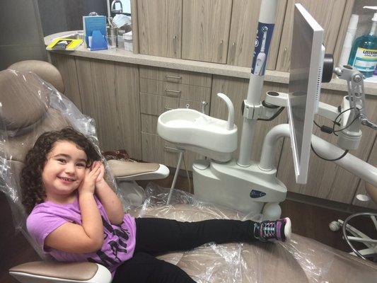 Simone loving life at Austin Dental!