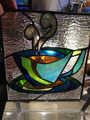 Stained glass panel
 Coffee Time