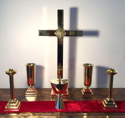 Brass churchware refinished.