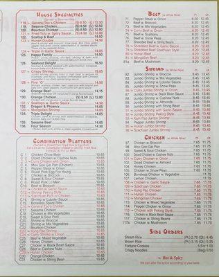 Menu right side dec 31 2022