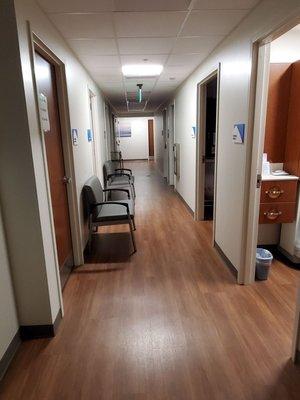 Exam room hallway