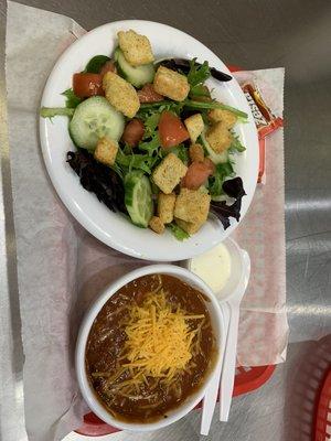 Garden Salad and Chili