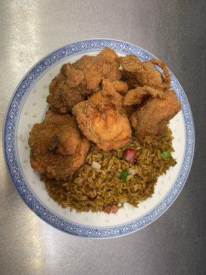 Chi Garrow Pollo w. Pork fried rice