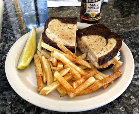 The Downeast Rueben with haddock.