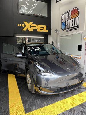 2024 Tesla Model "Y" getting XPEL Prime XR Nano- Ceramic Windows Tinted.