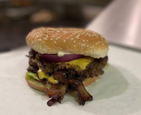 Our bacon double cheeseburger