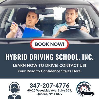 Want to learn how to drive? 

Hybrid Driving School, Inc. offers services to help you get your professional driver's license.