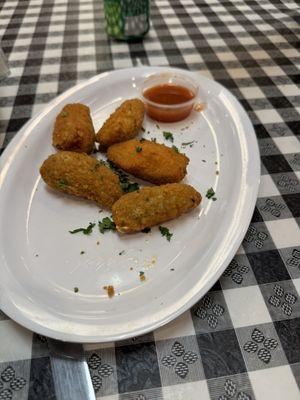 Jalapeño poppers. We ate about half of them before I took this picture.