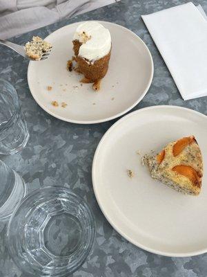 Carrot cake + Apricot cake