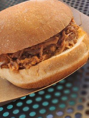 Pulled pork sandwich from the food truck