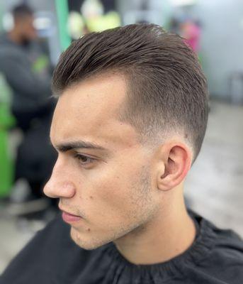 faded haircut with modern style