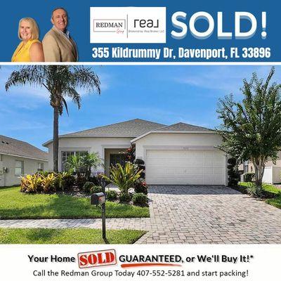 SOLD
355 Kildrummy Dr, Davenport, FL 33896

Love Your Home GUARANTEED or We'll Buy It Back!!*
*conditions apply
Thinking of buying