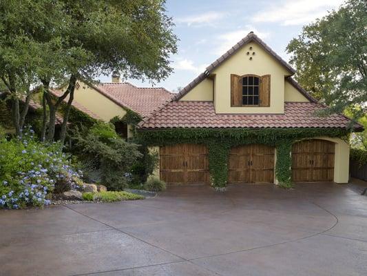 Sierra Garage Door Service installed Wood Carriage House Doors, featured in Home Improvement and Remodeling Magazine.