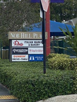 Sign outside