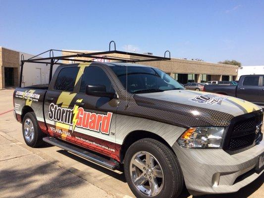 Storm Guard Wrapped Truck - Look for us around town.