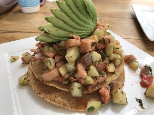 Fish tostada