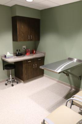 Spacious exam rooms