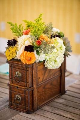 Vintage style table arrangement