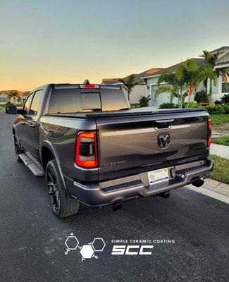 2021 Dodge Ram Laramie recieved our QUARTZ Ceramic Coating package