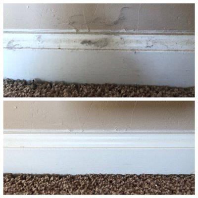 Before and after baseboard