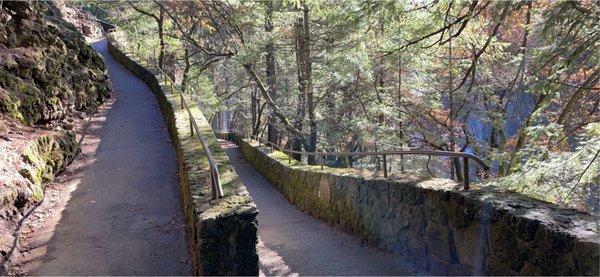 Paved pathway to the falls