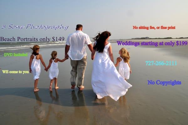 Clearwater Beach photography starting at only $199