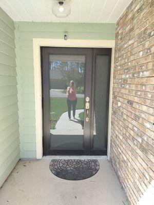 New front door without exterior threshold