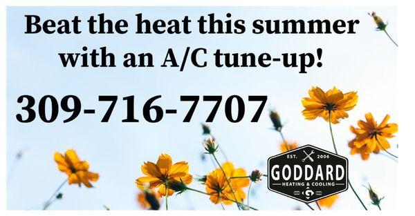 It's that time of year! With the weather warming up, now is the time to schedule a preseason A/C maintenance check. Schedule yours today.