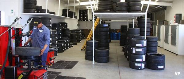 New warehouse full of tires