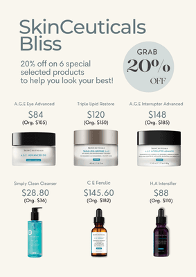 SkinCeuticals 20% OFF at our WPS Glendora! Get yours today!