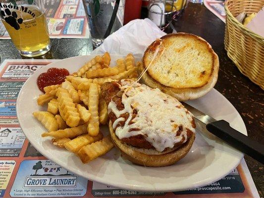 Chicken Parmesan sandwich