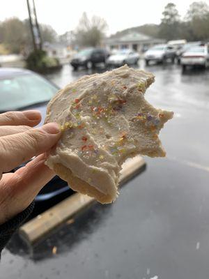 Frosted Sugar Cookie with Unicorn Glitter