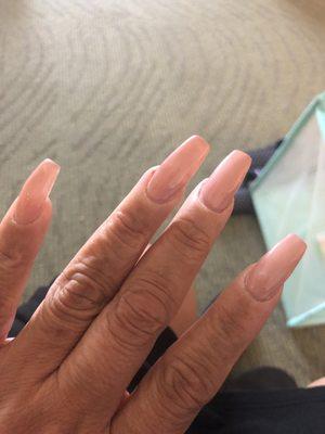 After 2 days crappy gel polish she tried to make me change the color but never said why.. this gel polish was 20.00 Extra and it's not good.