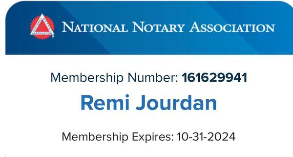 We are proud member and certified Notary from the National Notary Association.