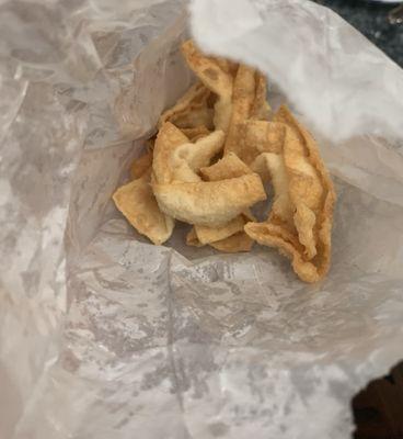 Cream cheese wonton's