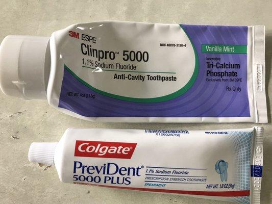 Old Rx toothpaste at 4 oz for $18, versus new tube at 1.8 oz for $20.  What?