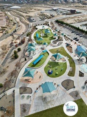 Aerial drone photo of A Park Above in Rio Rancho, N.M. Equipment: DJI M3P.