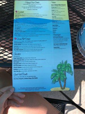 Drink menu, summer 21