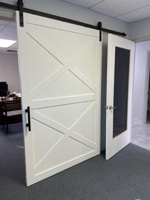 Custom barn doors fabricated and installed