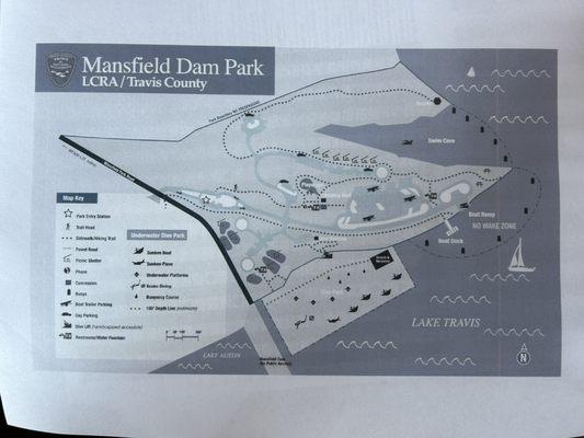 Map of Mansfield Dam